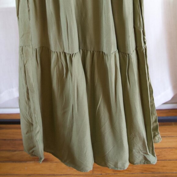 KYL Olive Smocked Tiered Maxi Dress - Picture 4 of 8